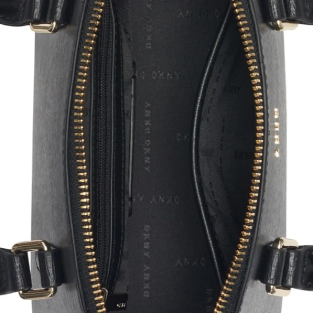 DKNY Saffiano Leather Top Zip Round Satchel - Picture 8 of 11